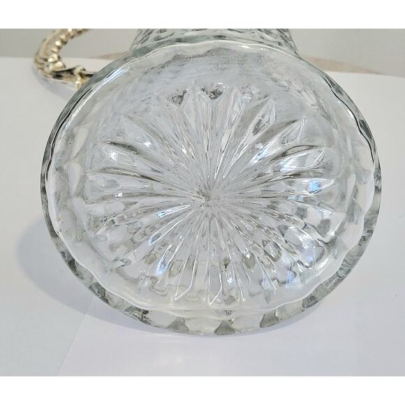 Claret Decanter Silver Top Retro MCM Italy Glass Pitcher Vintage - Picture 12 of 12